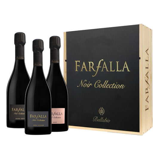 Spumante Extra Brut Metodo Classico Blanc de Noirs "Farfalla" - Ballabio (cassetta di legno - 3 bottiglie)