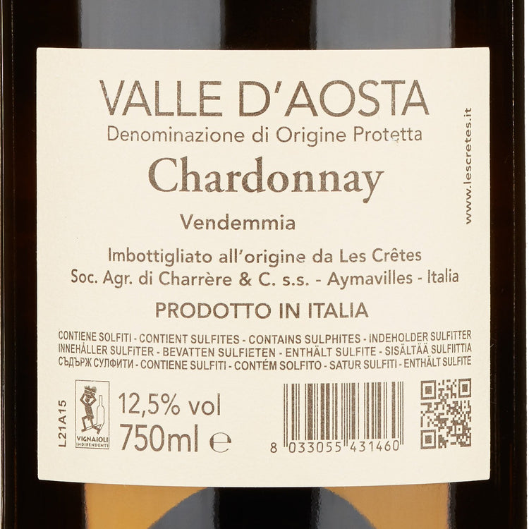 Valle d’Aosta Chardonnay DOP 2025 - Les Crêtes
