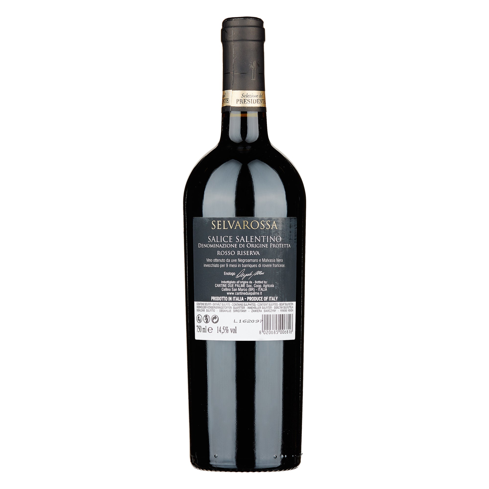 Salice Salentino Rosso Riserva DOP "Selvarossa" 2022 - Due Palme
