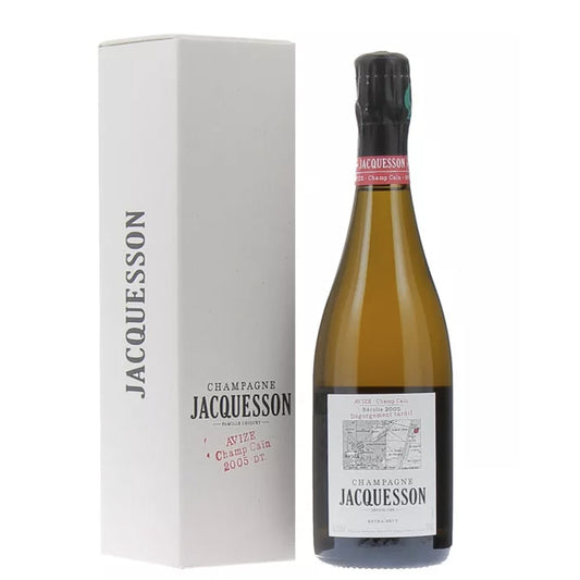 Champagne Extra Brut  Blanc de Blancs Avize Grand Cru "Champ Caïn" Dégorgement Tardif 2005 - Jacquesson (astuccio)