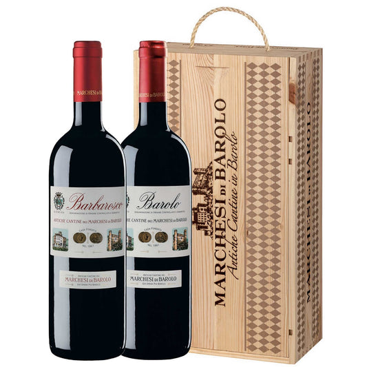 "Barolo e Barbaresco La Tradizione" - Marchesi di Barolo (cassetta di legno 2 bottiglie)